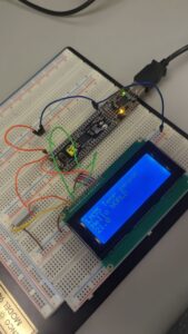 reading ambient room temperature with an LM35, LCD screen, and PSoC